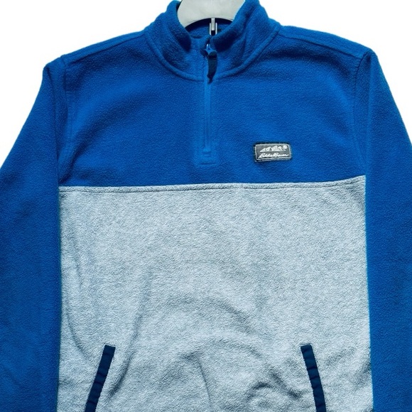 Boys Kids Fleece Eddie Bauer Top Sweater Jacket/ Size L (14/16) Color Gray Blue - Picture 3 of 6